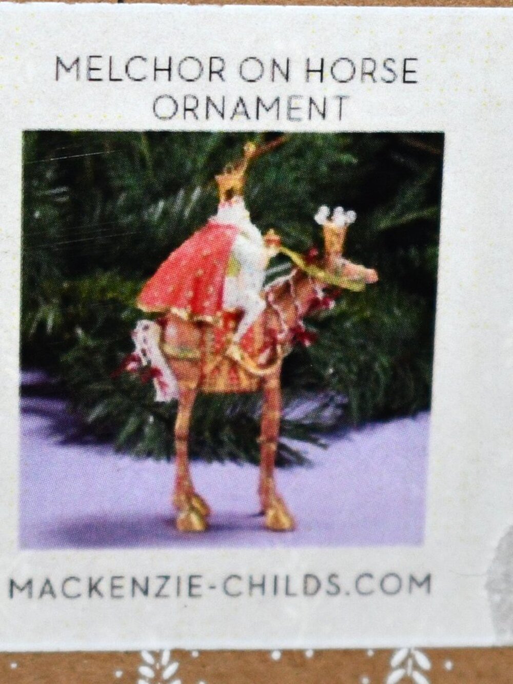Patience Brewster Nativity Melchior on Horse Ornament #.31075 NIB